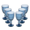 Conjunto 6 Tacas Wolff Vidro P/agua Greek Azul Escuro 320ml