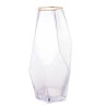 Vaso de Vidro Wolff C/borda Dourada Taj 13cmx28,5cm 29111