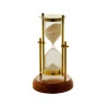Ampulheta Wolff Decorativa Metal e Madeira Dourada 20x11cm