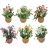 Arranjo Artificial Yangzi Vaso Cimento Flores