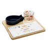 Conjunto 4 Pçs Petisqueira Wolff C/ Bowl Bandeja e Tabua Iki 