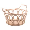 Cesto Wolff Decorativo de Rattan C/ Alça Nature 37x30x18,5cm