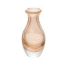 Vaso de Vidro Wolff Italy Dourado 10x20cm 
