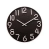 Relógio de Parede Wolff Em Plástico Preto 30,5x4cm 