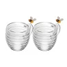 Cnj Lyor 2 Xicaras de Chá Parede Dupla Lovely Bee 180ml 