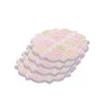 Conjunto Lyor 4 Porta Copos Floral 10cm Cerâmica