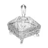 Potiche Lyor Decorativo C/pé de Cristal Paladium 16x20cm
