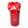 Cnjnt Lyor 5 Utensílios p/ Cozinha de Silicone C/ Suporte Vm