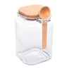 Pote Quadrado Lyor de Vidro C/ Colher 830ml