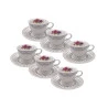 Jogo 12 Pçs L'Hermitage Café Mon Cheri New Bone China 80Ml