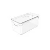 Organizador Clear Com Tampa 30X15X13Cm Ou Natural