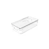 Organizador Clear Com Tampa 30X15X7Cm Ou Natural