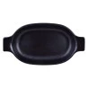 Travessa Oval Piatto C/ Alça 30,5X15,5X4 Preta