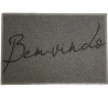 Capacho Vinil Bem Vindo 40x60cm Cinza Kapazi