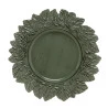 Sousplat Patinado Garden Leaf Lyor 35Cm Verde