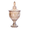 Potiche Decorativo Lyor Com Pé De Cristal 18,5X38,5Cm