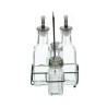Cj 4 Potes Vidro Lyor Com Suporte De Metal 200Ml/80Ml 