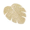 Conjunto Porta-Copos De Pvc Lyor 4 Peças Folha Dourado