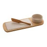 Conjunto Para Queijo E Petiscos Lyor Em Bambu 4 Peças