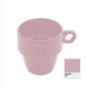 Xícara Para Café Lyor Cerâmica Empilhável Rosa 210Ml