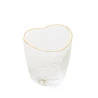 Jogo de Copos Para Shot Coração Com Borda Dourada 50Ml