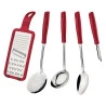 Jogo Utensílios Inox 5 Peças Easy Vermelho