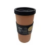 Copo Com Tampa Brinox Nutri 500Ml Marrom + Preto