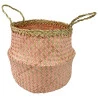Cesta Redonda L'Hermitage Em Fibra Natural Com Alça 29X22