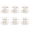 Jogo de Xícaras De Café Lyor 6 Peças De Cristal 105ml