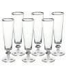 Jogo De 6 Taças Para Champanhe Bella Em Cristal 205Ml