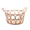 Cesto Wolff Decorativo de Rattan C/ Alça Nature 37x30x18,5cm