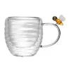 Cnj Lyor 2 Xicaras de Chá Parede Dupla Lovely Bee 180ml 