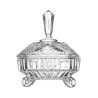 Potiche Lyor Decorativo C/pé de Cristal Paladium 16x20cm