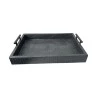 Bandeja Yangzi Com Alca Metal 37x26,5x7,5cm 29529 