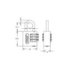Cadeado Stam 25mm Segredo Enc. Branco