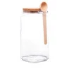 Pote Quadrado de Vidro Lyor C/ Colher de Bambu 1,15l