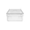 Organizador Clear Com Tampa 30X15X7Cm Ou Natural