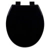 Assento Sanitário Soft Close Astra Oval  Preto