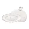 Queijeira Com Tampa De Cristal Coração 19,5X13Cm -
