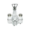 Cj 4 Potes Vidro Lyor Com Suporte De Metal 200Ml/80Ml 