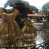 Vaso De Vidro Trouxinha Tipo Murano Âmbar Veneza 14X14X16