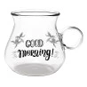 Jogo De Xicaras Dynasty Coffee Time Vidro 2Pçs 350Ml