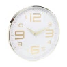 Relógio De Parede Lyor Em Plástico Branco C/Dourado