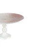 Centro de Mesa L'Hermitage Blanchi Com Pé Branco e Rose