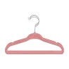 Cabide de Veludo Yangzi 3 Unidades Infantil Rosa