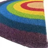 Capacho Uzoo Fibra de Coco Divertido 60x33Cm Arco-íris