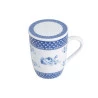 Caneca Lyor de Porcelana White C/tampa e Filtro Elsa 310Ml