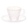 Xícara Lyor P/Café de Cristal Ecológico e Pires Petra 70Ml 