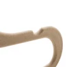 Conjunto 5 Cabides Lyor de Plástico Aveludado Bege 