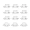 Jogo de Xicaras para Café Empilháveis 75ml Com Pires Branco